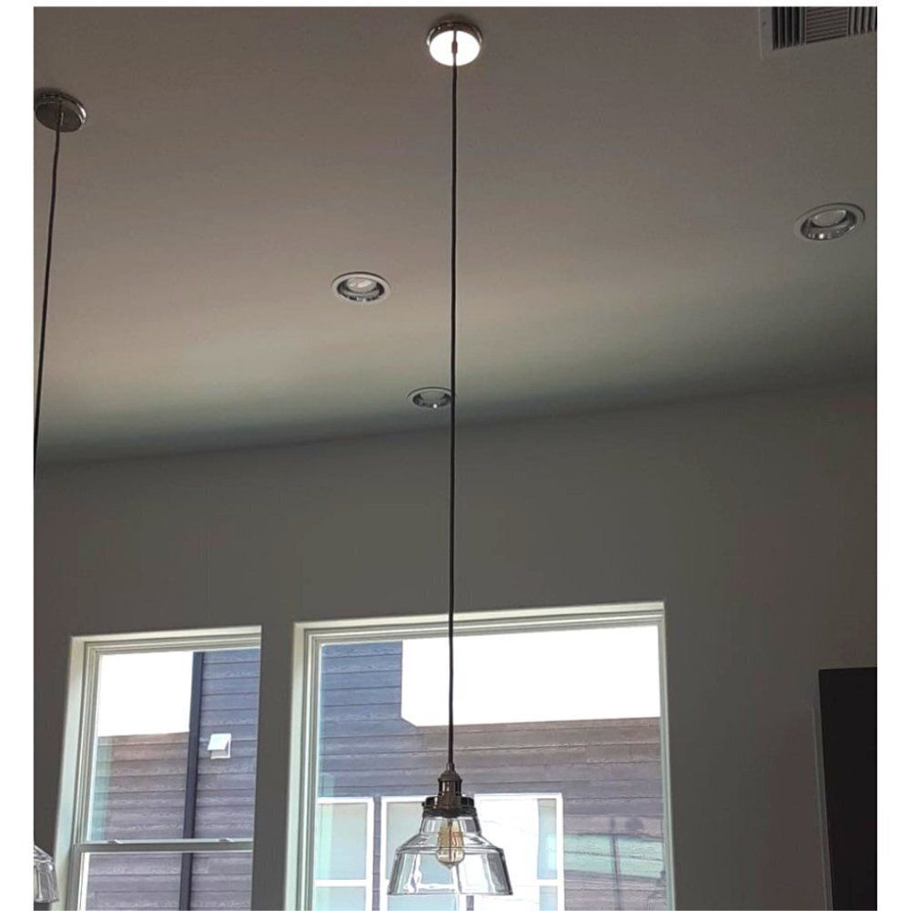 FEISS One Light Pendant Polished Nickel P1348PN Baskin 10" New